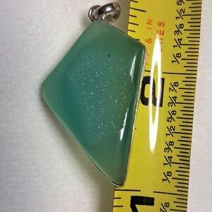 Sky Blue Chalcedony Druzy pendant